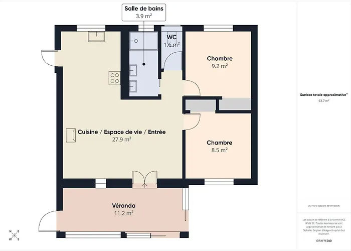 Jardin Et Véranda, à 500 M, Maison Pour 4